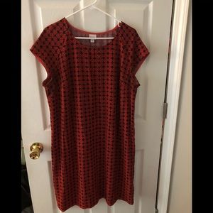 Merona navy blue a red A-Line dress, Size XXL